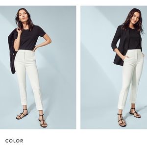 NWT Ann Taylor white ankle pants